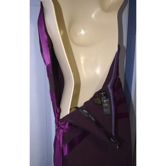 Nicole Miller Purple formal dress sz 4 - Picture 4 of 6